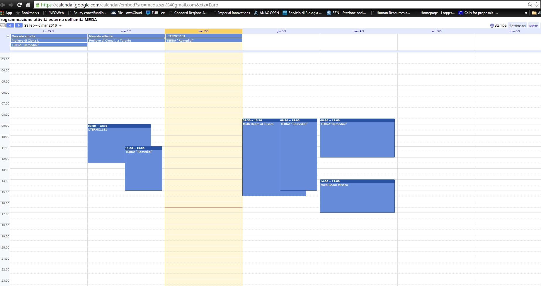 calendario meda