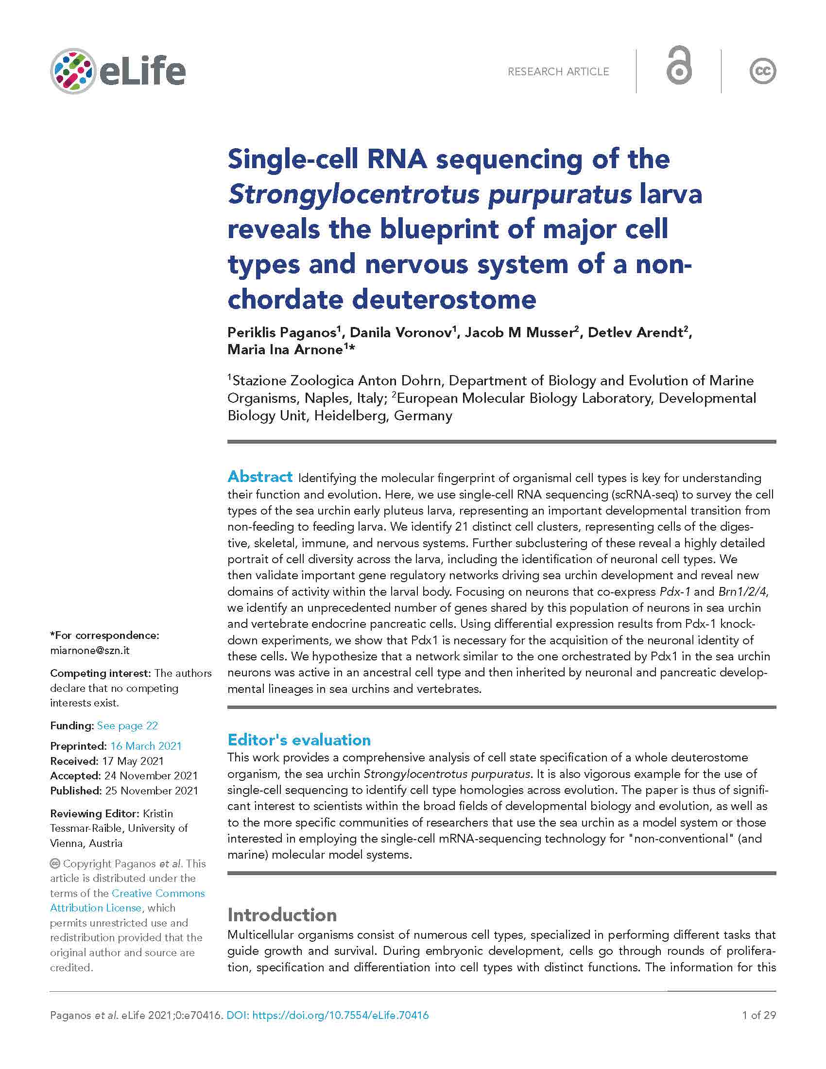 Paganos et al eLife 2021