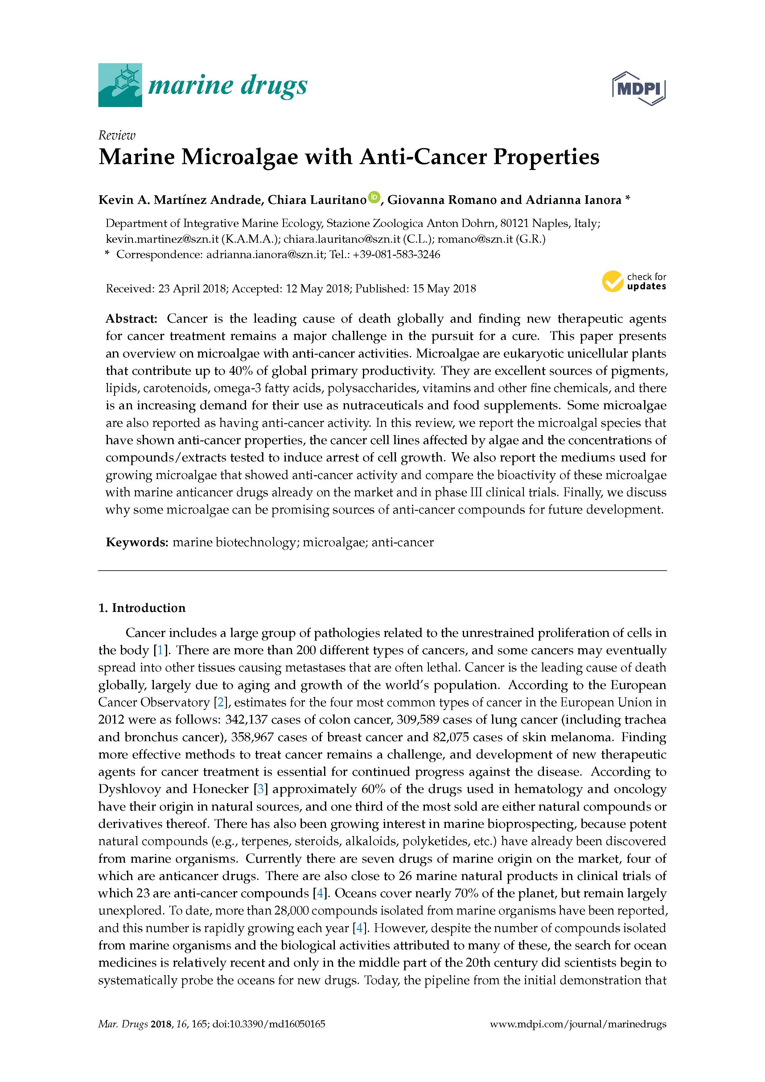 Martínez Andrade et al 2018 Marine drugs