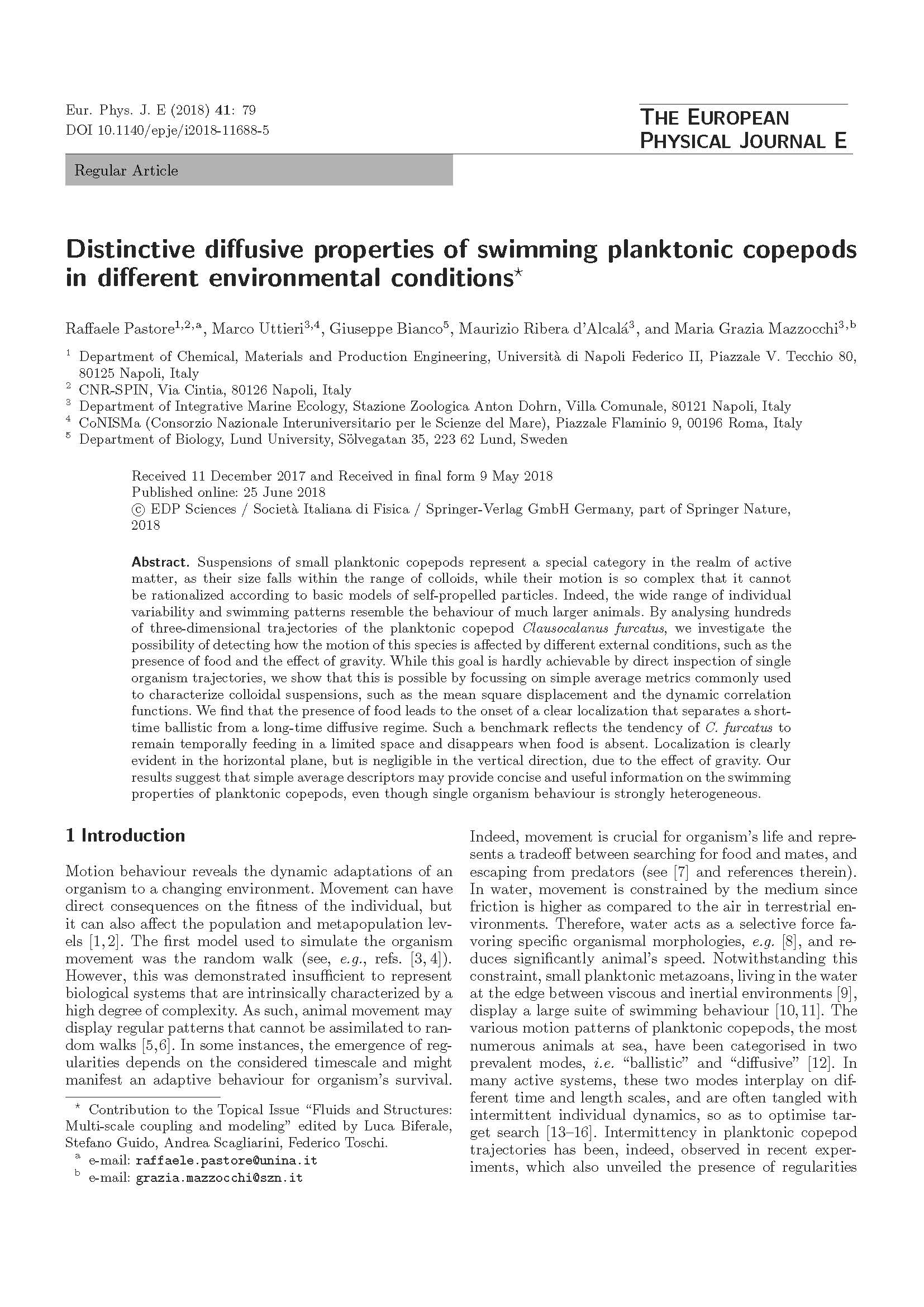 Pastore etal 2018 EurPhysJE